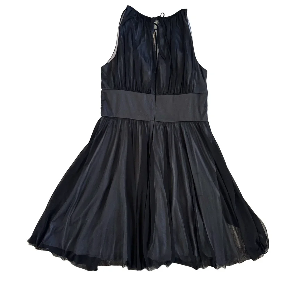 La Nouvelle Renaissance Black dress Beaded Waist Keyhole Size 12 HOCO Semi Fairy